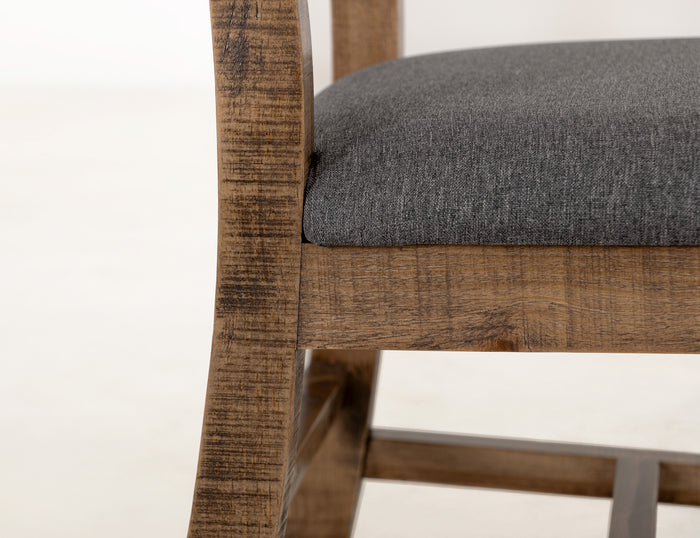 International Furniture Direct - LOFT BROWN CHAIR - Dark Brown|Dark Gray Wood|Fabric - Chairs - Additional View 5