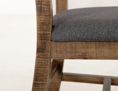International Furniture Direct - LOFT BROWN CHAIR - Dark Brown|Dark Gray Wood|Fabric - Chairs - Additional View 5