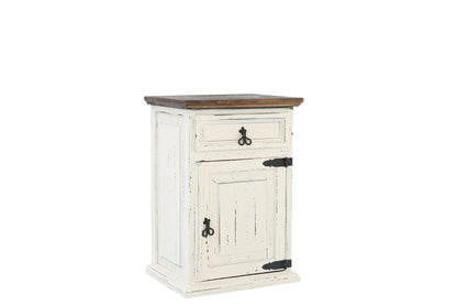MANSION AGED WHITE NIGHTSTAND - Additional View 1