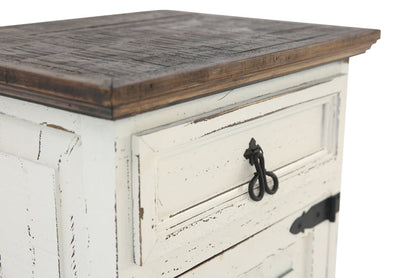 MANSION AGED WHITE NIGHTSTAND - Additional View 3