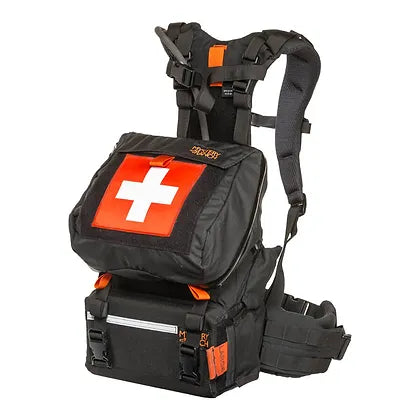 Front view of MYSTERY RANCH MED LID modular medical pouch attachment.