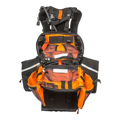 Open MYSTERY RANCH MED LID displaying internal compartments.