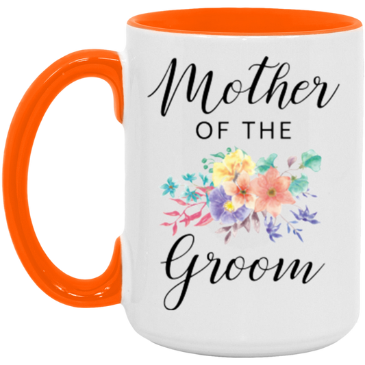 Mother of the Groom ceramic coffee mug in White/Orange