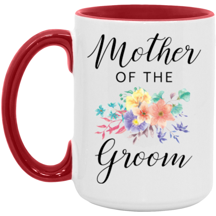 Mother of the Groom ceramic coffee mug in White/Red