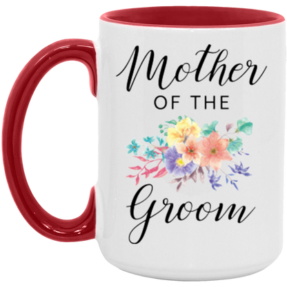 Mother of the Groom ceramic coffee mug in White/Red