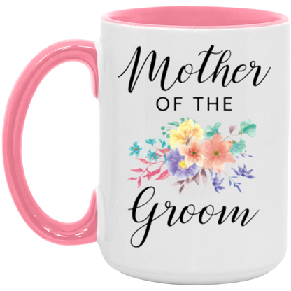 Mother of the Groom ceramic coffee mug in White/Pink