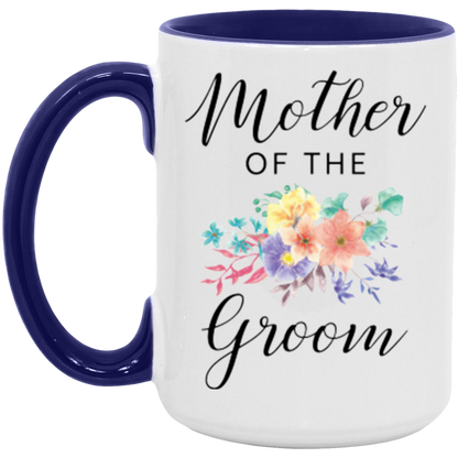 Mother of the Groom ceramic coffee mug in White/Midnight Blue