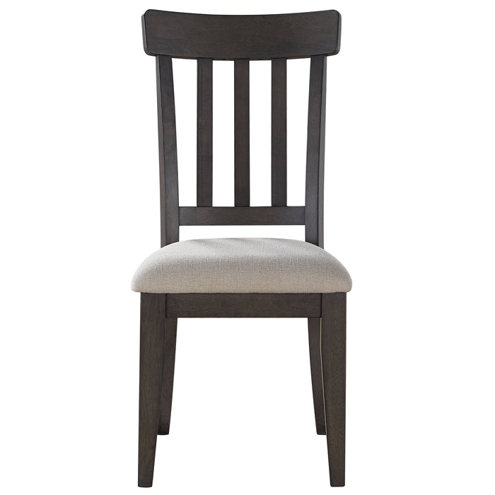 Steve Silver Furniture - Napa Dining Side Chair - Dark - Dark Brown Wood|Fabric - Chairs