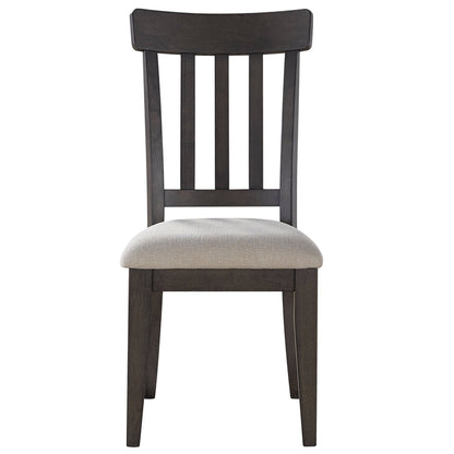 Steve Silver Furniture - Napa Dining Side Chair - Dark - Dark Brown Wood|Fabric - Chairs