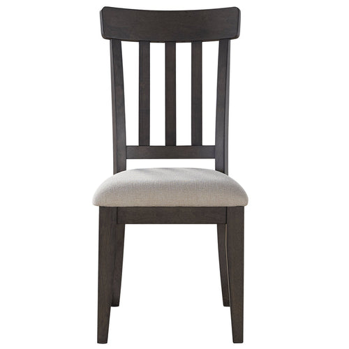 Steve Silver Furniture - Napa Dining Side Chair - Dark - Dark Brown Wood|Fabric - Chairs