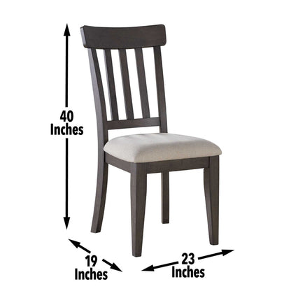 Steve Silver Furniture - Napa Dining Side Chair - Dark - Dark Brown Wood|Fabric - Chairs - Additional View 1