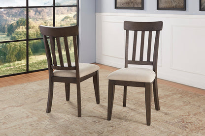 Steve Silver Furniture - Napa Dining Side Chair - Dark - Dark Brown Wood|Fabric - Chairs - Additional View 2