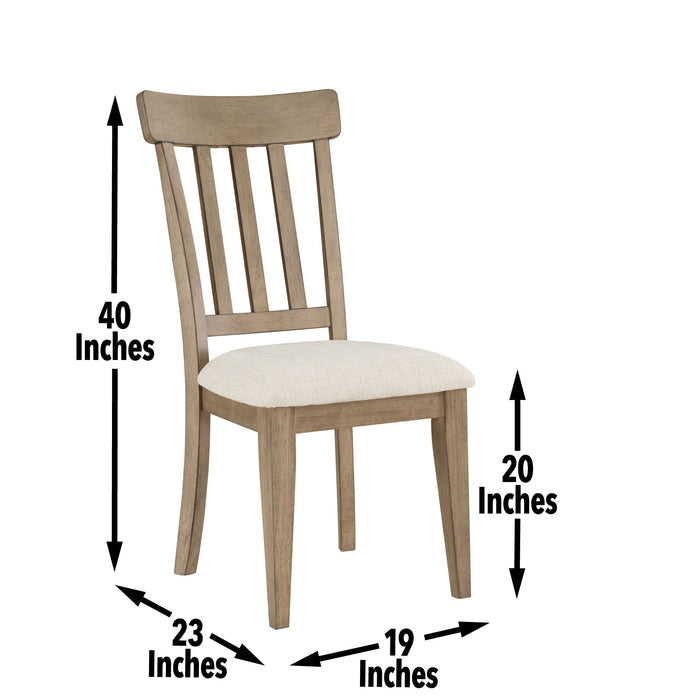 Steve Silver Furniture - Napa Dining Side Chair - Sand - Light Brown Wood - Chairs - Additional View 1