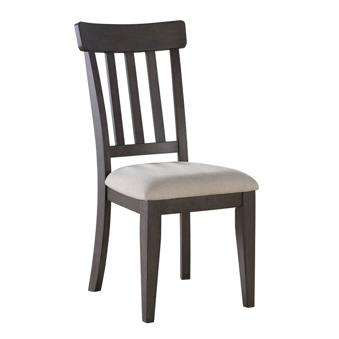Steve Silver Furniture - Napa Dining Side Chair - Dark - Dark Brown Wood|Fabric - Chairs - Additional View 4