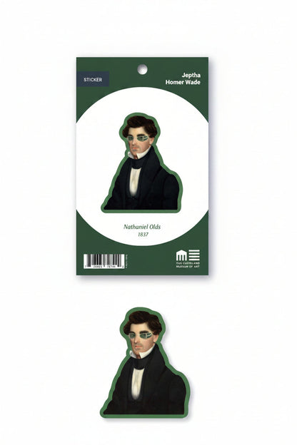 Two stickers with cut lines displayed on a white background