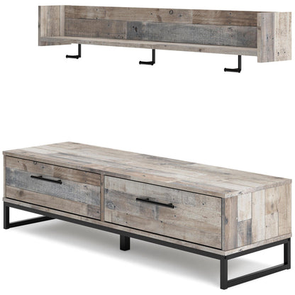 WALL MOUNTED COAT RACK W/SHELF