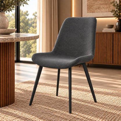 Nora Fabric Dining Chair -Storm Grey
