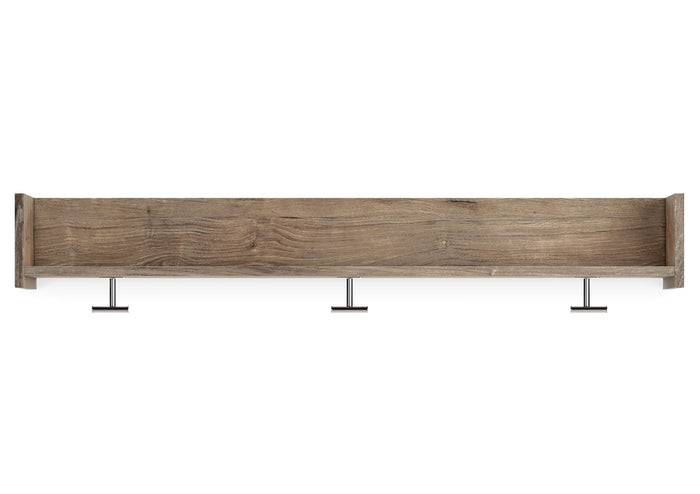 Oliah Wall Mounted Coat Rack with Shelf and 3 Hooks