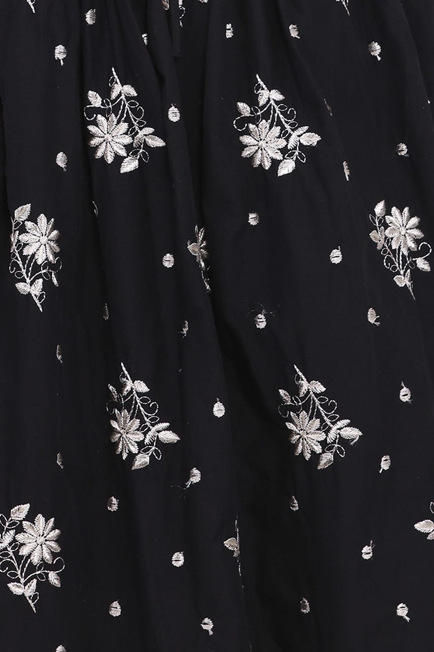 Rosemarie Midi Dress - Black Floral