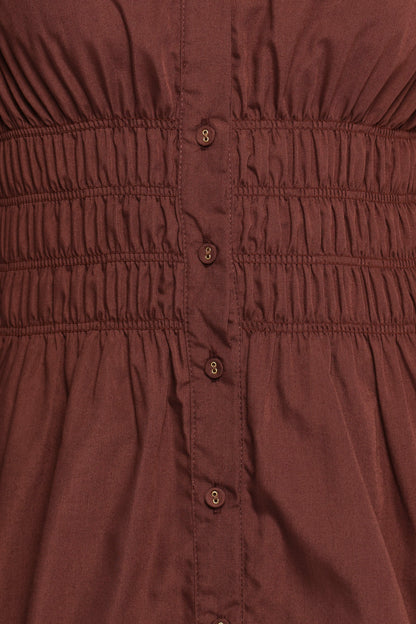 Wallace Mini Dress - Chocolate