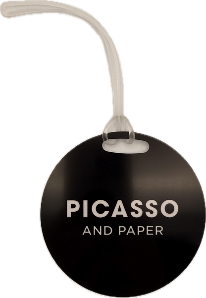 Picasso and Paper Black Luggage Tag