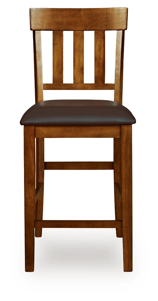 Ashley Furniture - RALENE 24" BARSTOOL - Light Brown Leather Match|Wood - Stools - Additional View 3