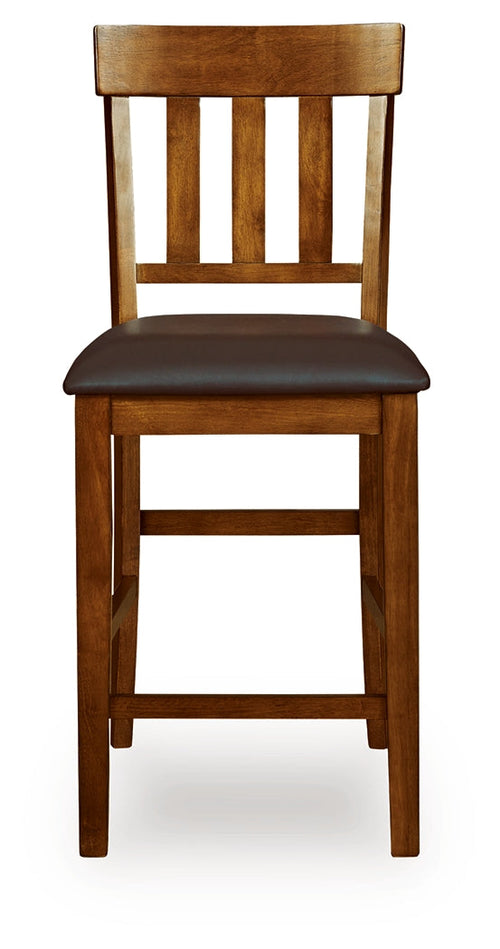 Ashley Furniture - RALENE 24" BARSTOOL - Light Brown Leather Match|Wood - Stools - Additional View 3