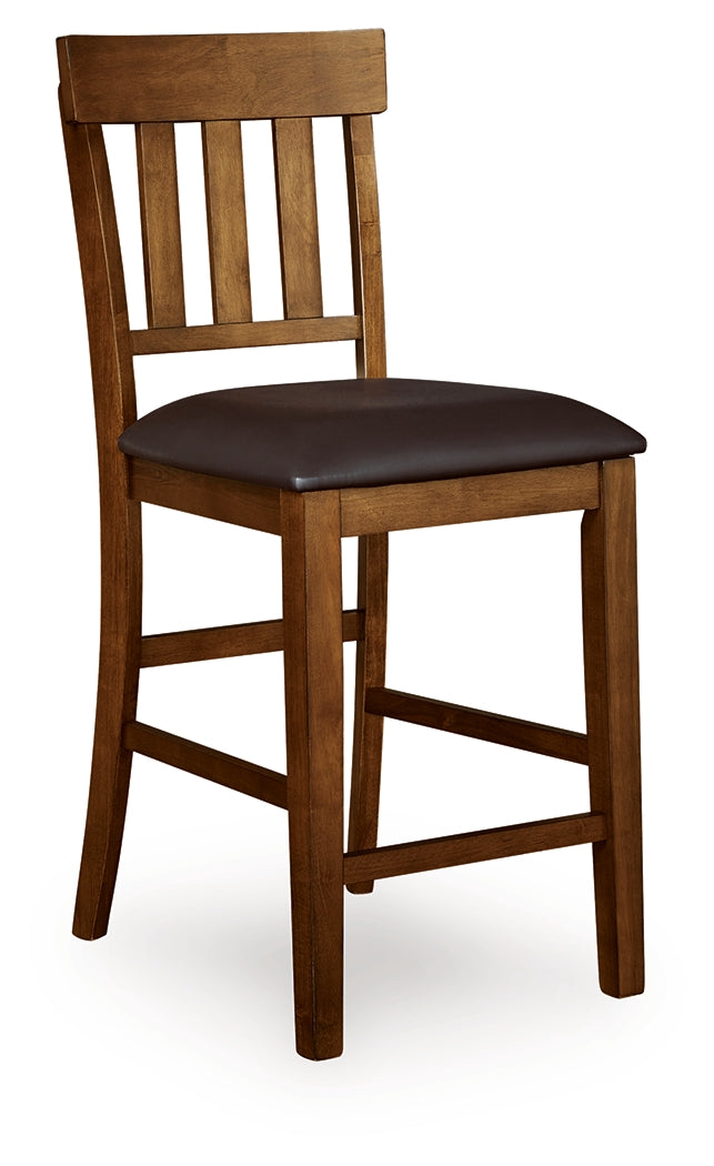 Ashley Furniture - RALENE 24" BARSTOOL - Light Brown Leather Match|Wood - Stools - Additional View 2