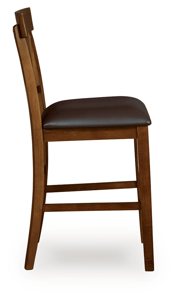 Ashley Furniture - RALENE 24" BARSTOOL - Light Brown Leather Match|Wood - Stools - Additional View 4