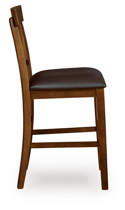 Ashley Furniture - RALENE 24" BARSTOOL - Light Brown Leather Match|Wood - Stools - Additional View 4