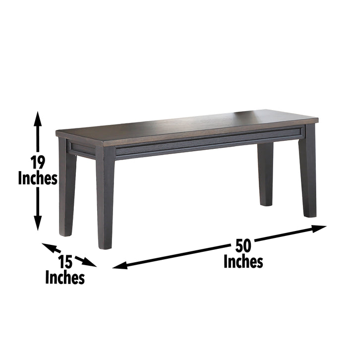 Steve Silver Furniture - RAVEN NOIR DINING BENCH - Dark Brown Wood - Benches - Additional View 1