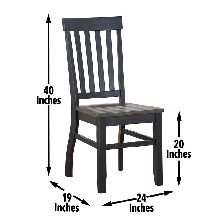 Steve Silver Furniture - RAVEN NOIR SIDE CHAIR - Dark Brown Wood - Chairs - Additional View 1
