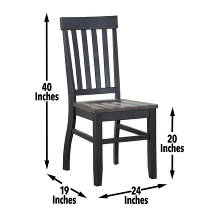 Steve Silver Furniture - RAVEN NOIR SIDE CHAIR - Dark Brown Wood - Chairs - Additional View 1