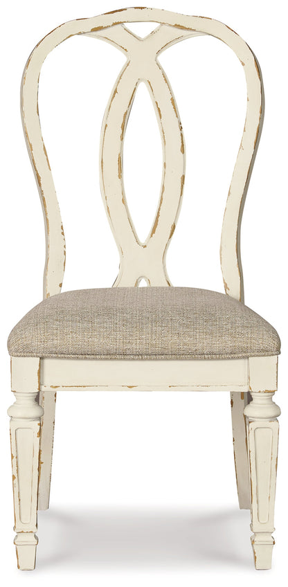 Ashley Furniture - Realyn Ribbonback Side Chair - White Fabric|Wood - Chairs - Additional View 2