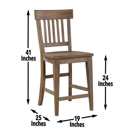 Steve Silver Furniture - Riverdale Counter Height Dining Chair - Light Brown Wood - Chairs - Additional View 1
