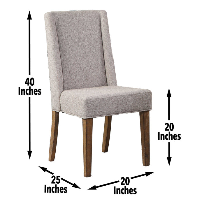 Steve Silver Furniture - Riverdale Upholstered Side Chair - Light Brown|Beige Wood|Fabric - Chairs - Additional View 1