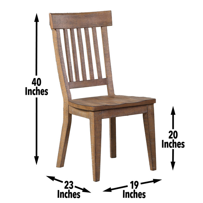 Steve Silver Furniture - Riverdale Dining Side Chair - Light Brown Wood - Chairs - Additional View 1