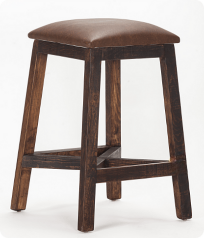 RUSTIC 24" STOOL WITH CUSHION - The Rustic Mile