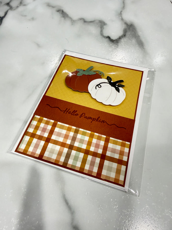 Pumpkins with Plaid and Mustard