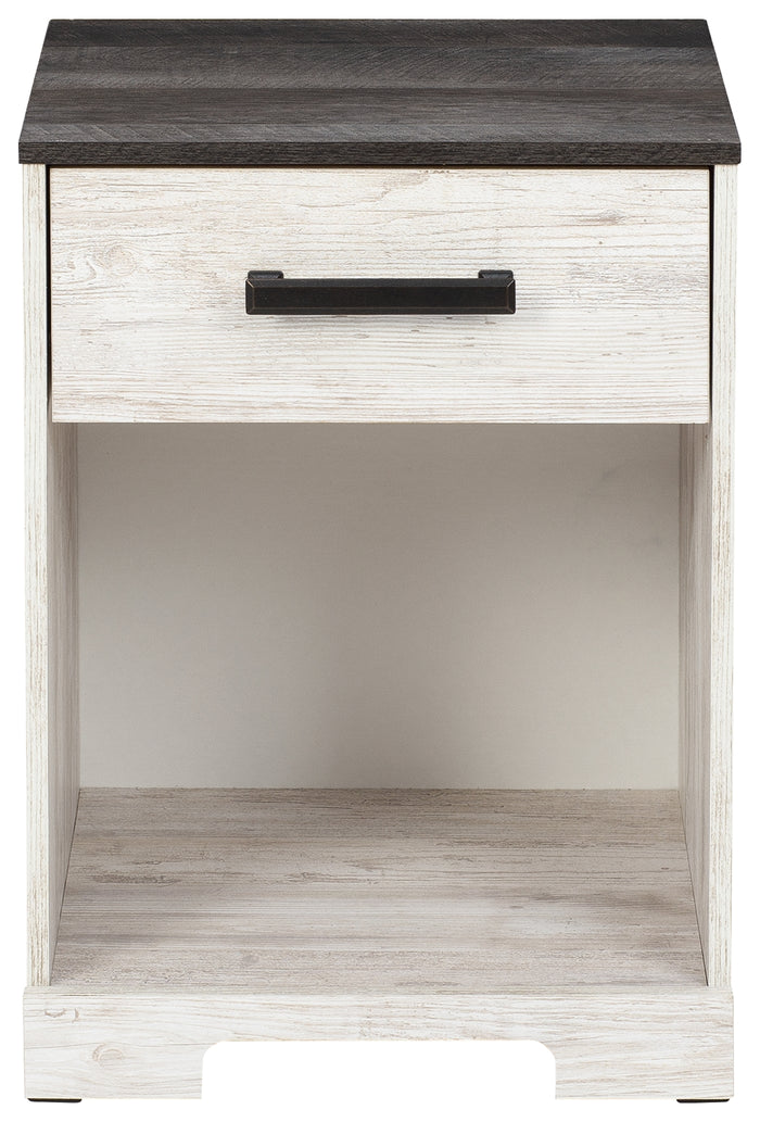 Ashley Furniture - SHAWBURN 1 DRAWER NIGHTSTAND - Light Brown Wood - Nightstands - Additional View 4