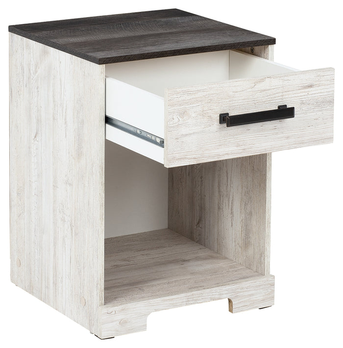 Ashley Furniture - SHAWBURN 1 DRAWER NIGHTSTAND - Light Brown Wood - Nightstands - Additional View 2