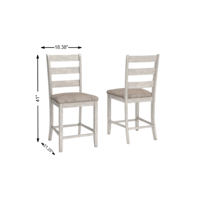 Skempton Counter Height Bar Stool with Back (Set of 2)