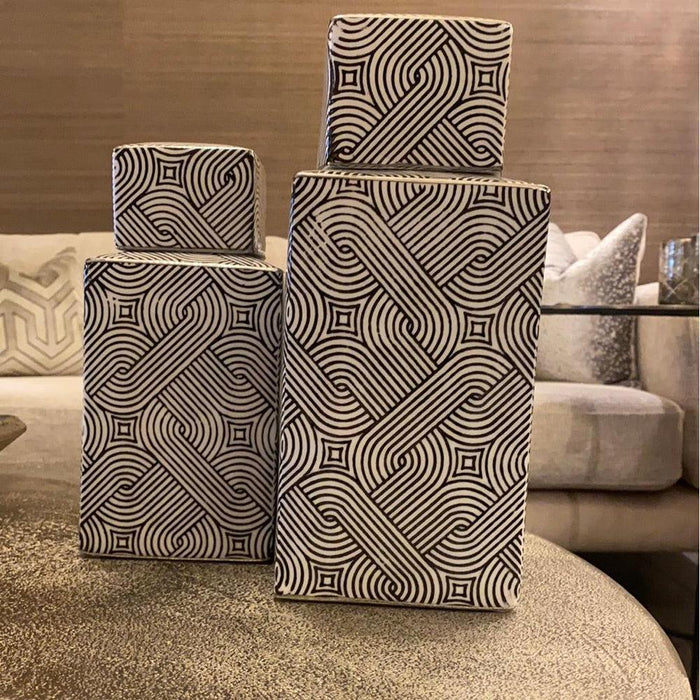 Swirl Cuboid Vase clearance offer Instore only-Renaissance Design Studio