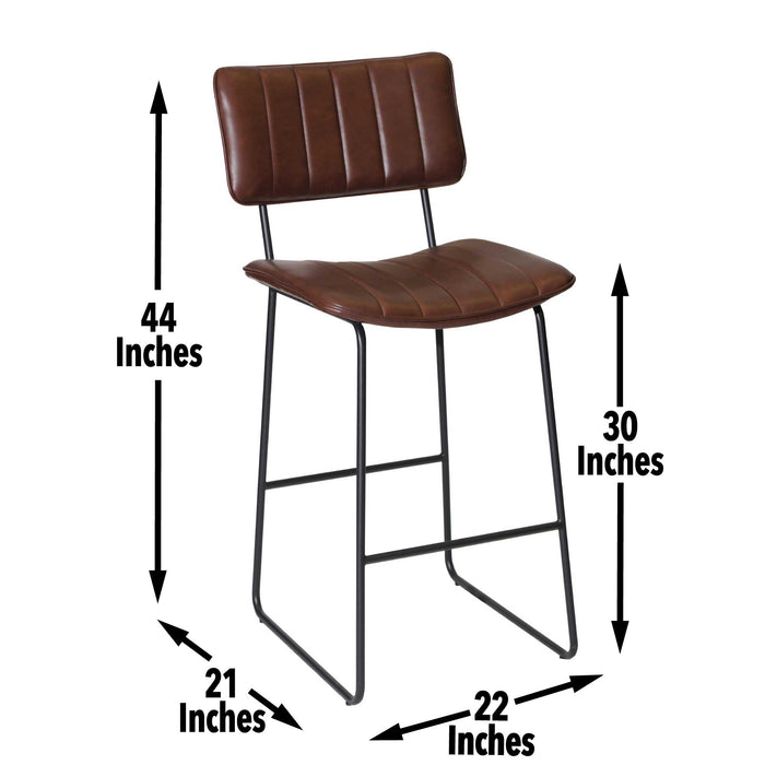 Steve Silver Furniture - Tribeca 30" Bar Chair - Dark Brown Wood - Stools - Additional View 2