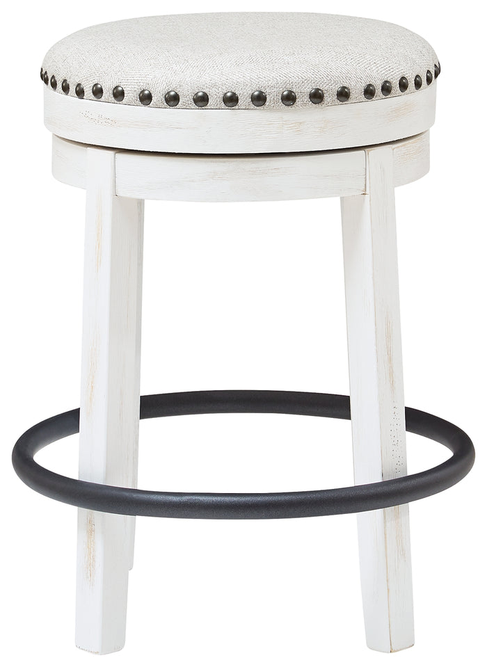 Ashley Furniture - Valebeck 24" Swivel Stool - White - Fabric|Metal|Wood - Stools - Additional View 2