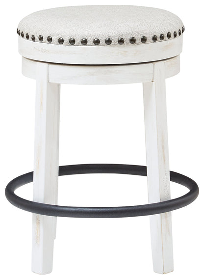 Ashley Furniture - Valebeck 24" Swivel Stool - White - Fabric|Metal|Wood - Stools - Additional View 2
