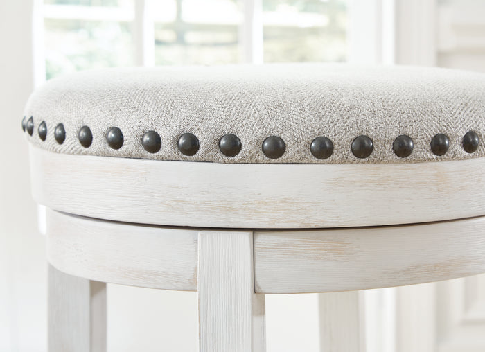 Ashley Furniture - Valebeck 24" Swivel Stool - White - Fabric|Metal|Wood - Stools - Additional View 5