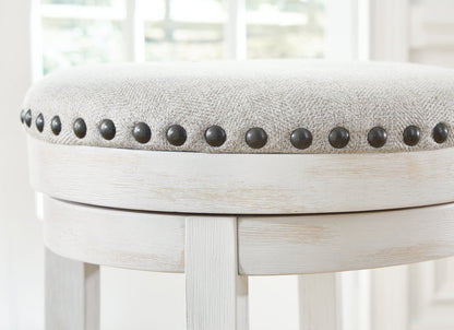 Ashley Furniture - Valebeck 24" Swivel Stool - White - Fabric|Metal|Wood - Stools - Additional View 5