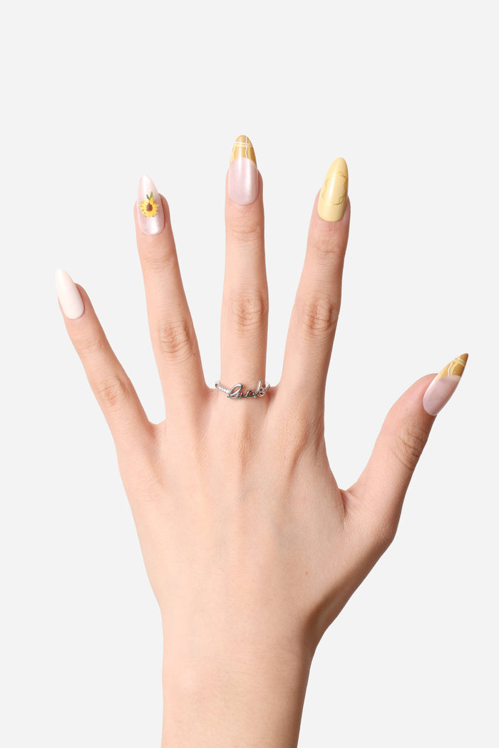 VAN GOGH SUNFLOWERS – ALMOND PRESS-ON NAILS