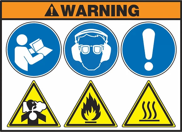Warning Symbols Decal - 701222 -  Genuine WATERAX Parts